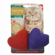 A toy you won't grow tired of seeing! These felt hearts are the perfect soft toy for your cat or small dog leave scattered about the house. Aassorted colors.